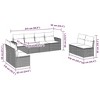 vidaXL Garden Sofa Set Brown PE rattan Large Modular Garden Sofa Set - 3 of 4
