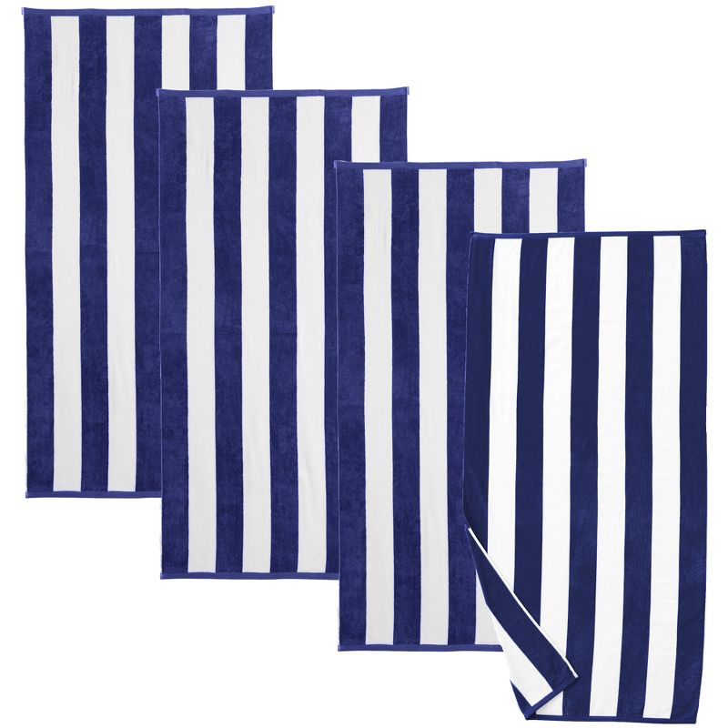 100% Cotton Cabana 4 Pack Beach Towels - Great Bay Home, 1 of 7