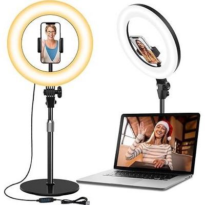 Dulums Desk Ring Light with Stand, 10.5'' Selfie Phone Light