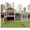 Large Outdoor Chicken Coop Wooden Chicken Coop, Waterproof PVC  Gradient 80 Inch For Outdoor Backyard Farm Rabbit Small Animal Poultry - 3 of 4