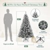6Ft Christmas Tree with Lights,Prelit Snow Flocked Artificial Christmas Tree,751 Branch Tips,Fake Xmas Pine Tree for Home Office Party Decoration - 3 of 4