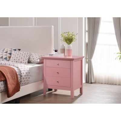NicBex Two-Drawer Nightstand Bedside Table with Solid Legs End Table with Metal Handles for Living Room, Bedroom