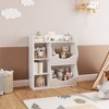 Trinity Toy Storage Organizer With Bookcase, Kid¡¯s Multi Shelf Cubby For  Books,toys, Storage Organizer For Boys,girls Play Room,bedroom, White :  Target