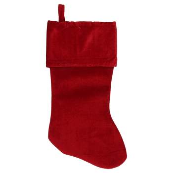 Northlight Traditional Velvet Christmas Stocking - 19" - Red