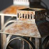 14" Patinaed Open-Frame Lanterns - Set of 2, Brown - 2 of 4