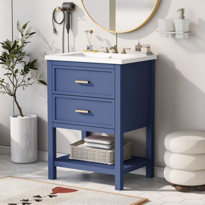 ORRD 24'' Bathroom Vanity with Sink and 2 Drawers