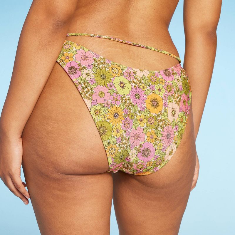 Women's Beaded Side-Tie Extra Cheeky Extra High Leg Bikini Bottom - Wild Fable™, 6 of 9