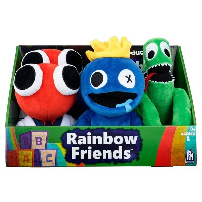 Rainbow Friends Plush, Rainbow Fiends Chapter 2, Cyan Rainbow Friends  Plush, Rainbow Friends Toys, Rainbow Friends Birthday Decorations (cyan +  Yellow