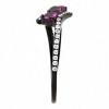 Slickblue No Plating IP Black Stainless Steel Ring with Fuchsia CZ, Halo Style, Fashionable & Unique, Size 5-10 - 2 of 4