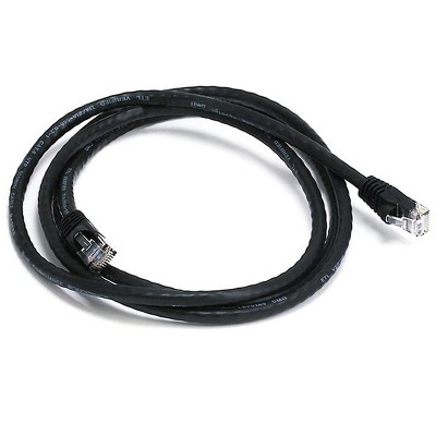 Monoprice Cat6 Ethernet Patch Cable - 5 Feet - Black | Network Internet Cord - RJ45, Stranded, 550Mhz, UTP, Pure Bare Copper Wire, 24AWG