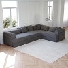 KWPZQEB 78.7'' Convertible Sleeper Sofa Bed with Cylindrical Pillow, Corduroy Folding Couch with Fixed-Shape Frame, Futon Sofa Bed for Living Room - 2 of 4
