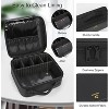 Travel Makeup Train Case Makeup Cosmetic Case Organizer Portable Artist Storage Bag with Adjustable Dividers for Cosmetics Makeup Brushes Toil - 4 of 4