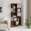 vidaXL Bookcase Standing Bookshelf for Office Living Room Engineered Wood - Smoked Oak - 3 of 4