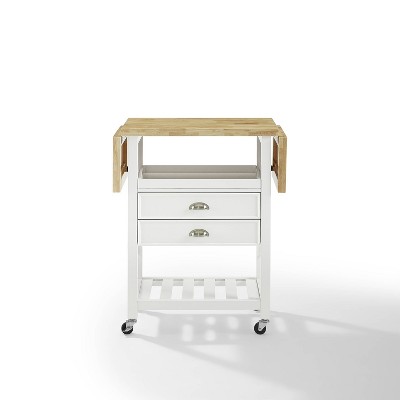 Bristol Double Drop Leaf Kitchen Cart White - Crosley