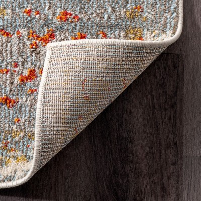 Nuloom Distressed Global Sarita Area Rug, Oval 6' 7" x 9', Gray