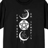 Halloween Two Moons With Pentagram And Elements Let There Be Samhain Men's Black Graphic Tee - 2 of 3