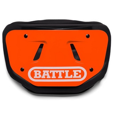 Battle Sports Youth Team Color Back Plate with BATTLE Logo - Orange/White