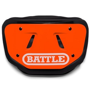 Battle Sports Youth Team Color Back Plate with BATTLE Logo - Orange/White - 1 of 1
