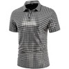 BLUEMING Mens Shirt Short Sleeve Polo Vintage Sequin Metallic 70s Outfits Party Costume Top - 3 of 4