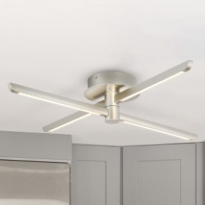 Urban Ambiance Luxury Cosmopolitan Indoor Ceiling Light,  4-3/8''H x 25"W x 25''D,  Burnished Nickel Finish, UHP4820 - 1 of 4