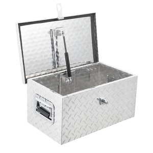 20"x12"x10" Silver Aluminum Diamond Plate Truck Tool Box ¨C Lockable Underbody/Underbed Storage for Pickup, RV & Trailer (Single Unit£© - 1 of 4