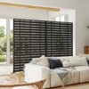 DSVIMOY Privacy Screens and Panels, Freestanding Outdoor Indoor Privacy Screen,Patio Decorative Privacy Screen, Black, 48.31"*15.75"*70.75" - 4 of 4