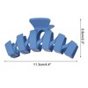 Unique Bargains Women's Nonslip Matte Hair Claw Clip Wave Dark Blue Brown 4 PCS - 4 of 4