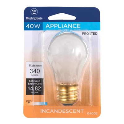 Westinghouse - Appliance - Incandescent Bulb - E26 (Medium) - White - 40 W - A15 - 1 Pack - Case of 6