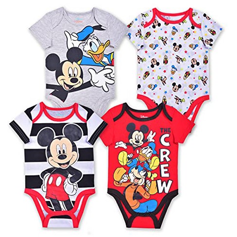 Disney Boy's 4-pack Mickey Mouse And Friends Baby Bodysuit Creeper Set ...