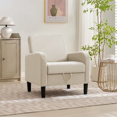Hyleory Corduroy Upholstered Armchair with Hidden Storage, Modern Lounge Accent Chair
