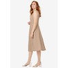 Jessica London Women's Plus Size Linen Fit & Flare Dress - 4 of 4