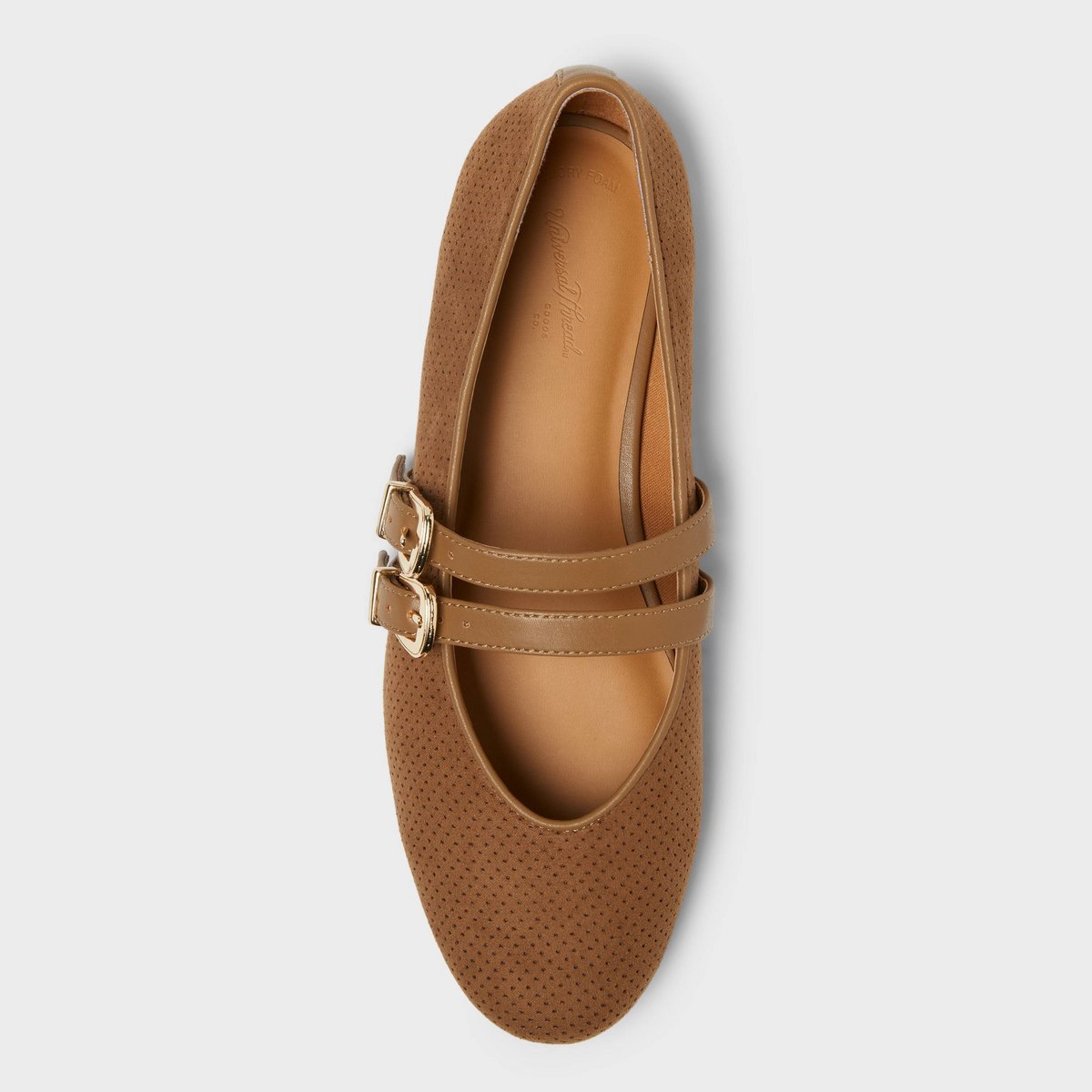 Обувь Universal Thread Women’s Henrietta Double Strap Mary Jane Flats with Memory Foam Insole – Universal Thread™ Taupe 7 — фото 3
