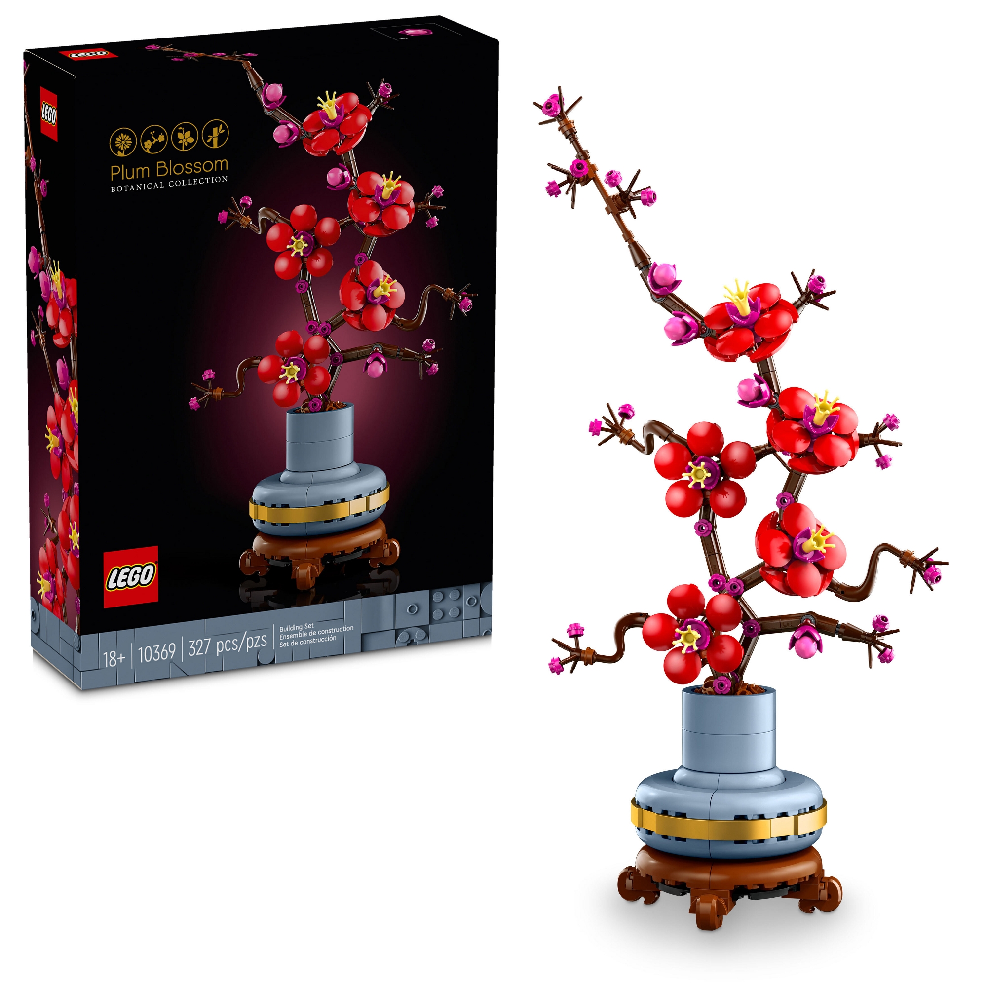 LEGO Icons Plum Blossom Flower Dcor Display Set for Office Dcor 10369