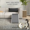 Resenkos Pet Step, Dog Stairs, Extra Wide Pet Stairs,49" Pet Ramp for Dogs & Cats with Non-Slip Carpet, White - 3 of 4
