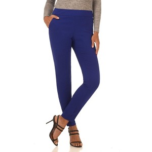 Rekucci Women’s Pull-On Skinny Work Pants – Tummy Control, Stretch Legging Fit with Zip Pockets for Office & Casual - 1 of 4