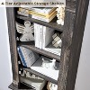SinCiDo 72" Tall Farmhouse Storage Bookcase, 4-Tier Open Adjustable Shelves & 2 Doors, Wooden Bookshelf Organizer for Home Office - 3 of 4