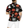 LA LEELA Mens Hawaiian Short Sleeve Button Down Shirt Men's Halloween Costumes Shirt Holiday Beach Summer Party Shirts for Men Funny - 3 of 4