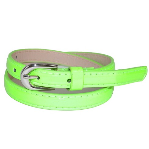 Ctm Kid s Skinny Dress Belt Small Neon Green Target