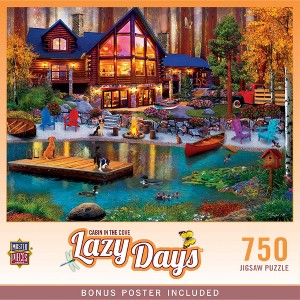 MasterPieces 750 Piece Jigsaw Puzzle - Cabin in The Cove - 18"x24" - 1 of 4