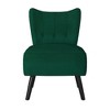 Sapphtopaz Accent Chair Unique Style Velvet Lounge Chair with  Button-Tufted Back Wood Legs Living Room Chair Comfy Chair - 3 of 4
