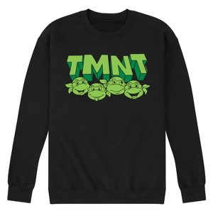 Men's - Teenage Muntant Ninja Turtles - Faces Simple Graphic Fleece Sweatshirt - 1 of 4