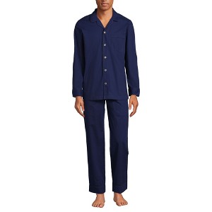 Lands' End Men's Long Sleeve Essential Pajama Set - 1 of 3