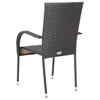 vidaXL Stackable Patio Chairs 4 pcs Poly Rattan Brown - 4 of 4