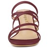 Allegra K Women's Square Toe Crisscross Strap Block Heels Slide Sandals - 2 of 4