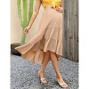 Coolmee Women's Maternity Maxi Skirt High Waist Boho Floral Fashion Ruffle Casual Flowy Swing Pleated A Line Long Skirts - 3 of 4