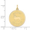 Black Bow Jewelry 14k Yellow Gold Laser Etched Golden Retriever Disc Pendant, 19mm - 4 of 4
