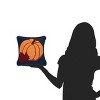 C&F Home 10" x 10" Autumn Pumpkin Thanksgiving Hooked Small Petite Sized Accent Throw Pillow - 2 of 3