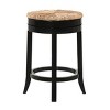 Carolina Living 24" Leif Swivel Rush Seat Counter Stool, Rubberwood Frame: Fixed Height, No Back - 3 of 4