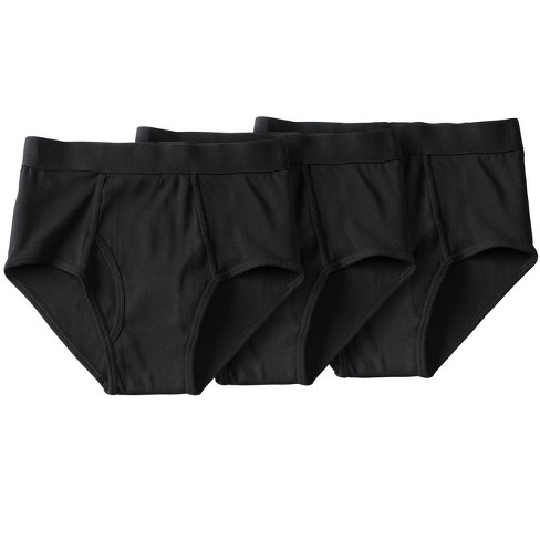 KingSize Men's Big & Tall Classic Cotton Briefs 3-Pack - Big - XL, Black  Underwear