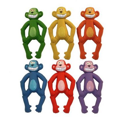 Multipet Lenny The Monkey Latex Plush File Dog Toy - Assorted